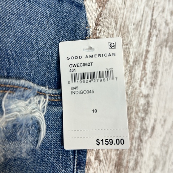 Good American The Weekender Distressed High Rise Straight Leg Jean 10/30 - Picture 8 of 10